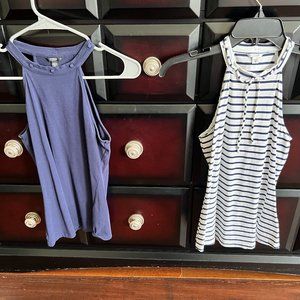 Guess mock neck sleeveless tops
